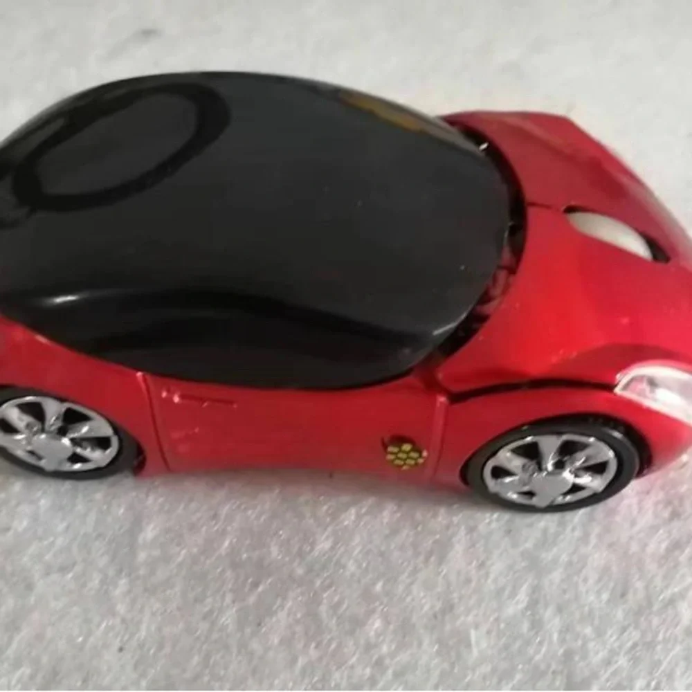 Wireless Car-Shaped Mouse - Red, Blue, Black